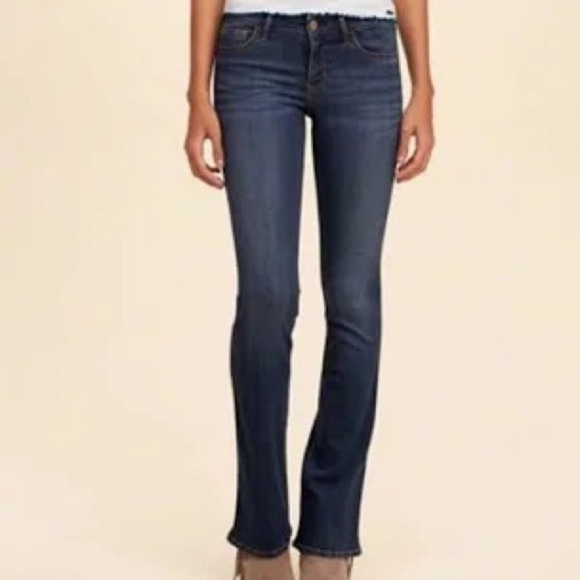 Hollister Boot Cut Short Denim Jeans - Picture 1 of 7